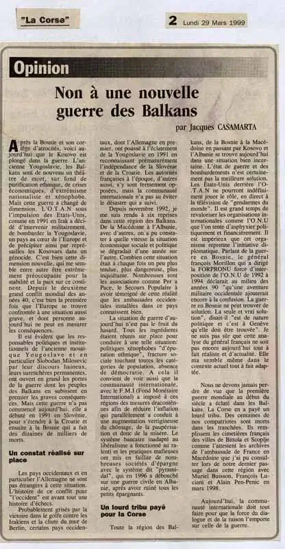 LA CORSE | Per a Pace