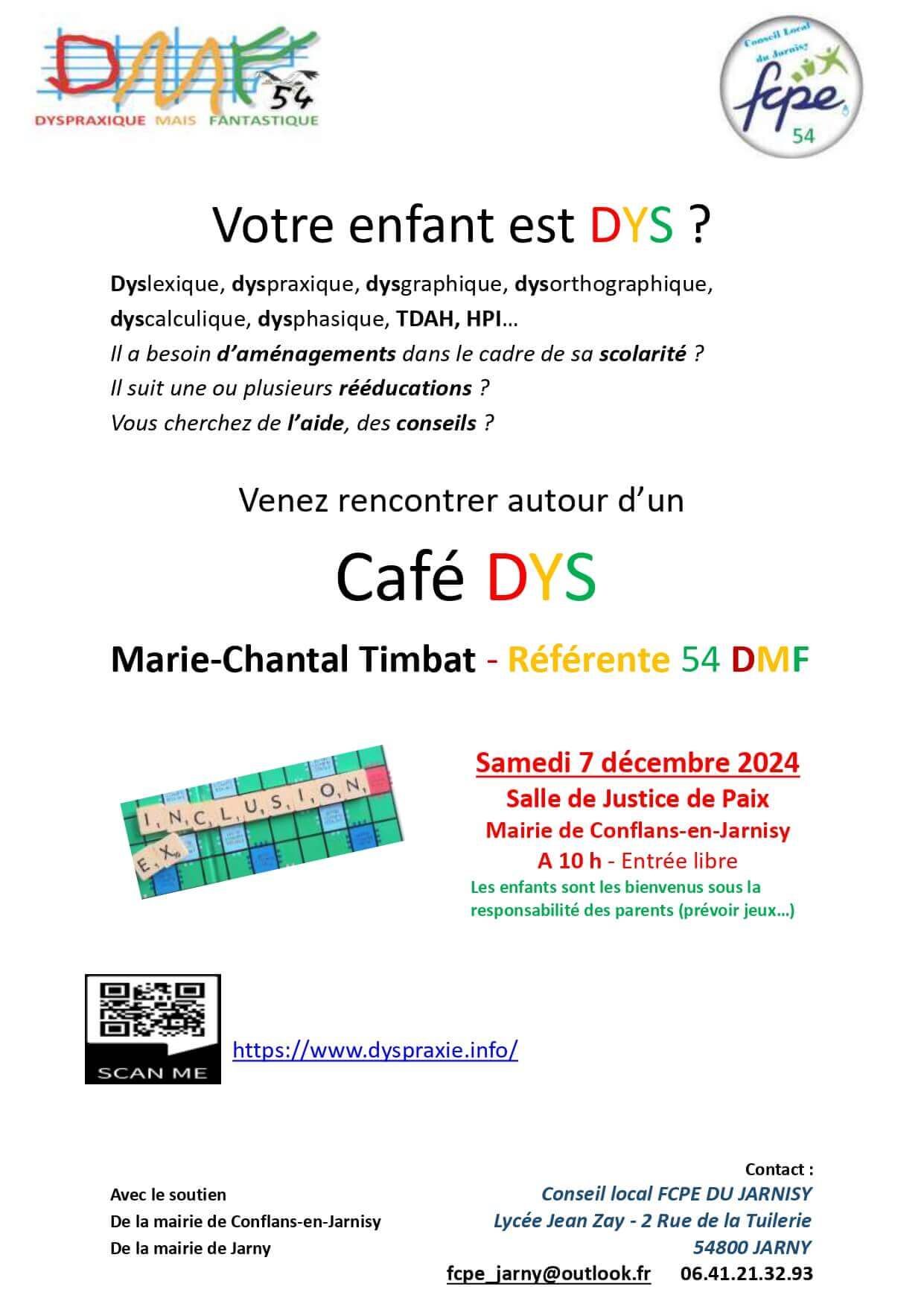 Café Dys - 54 | FDMF - Fédération Dyspraxique Mais Fantastique