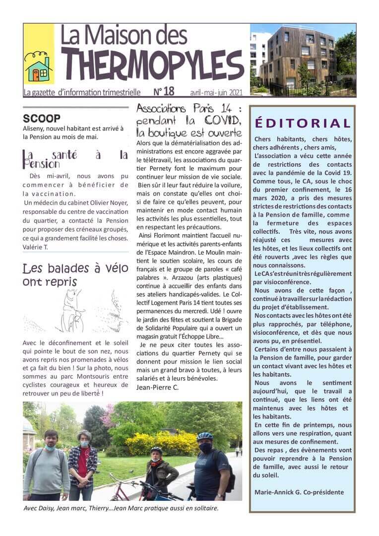 Gazette 18 | La Maison des Thermopyles