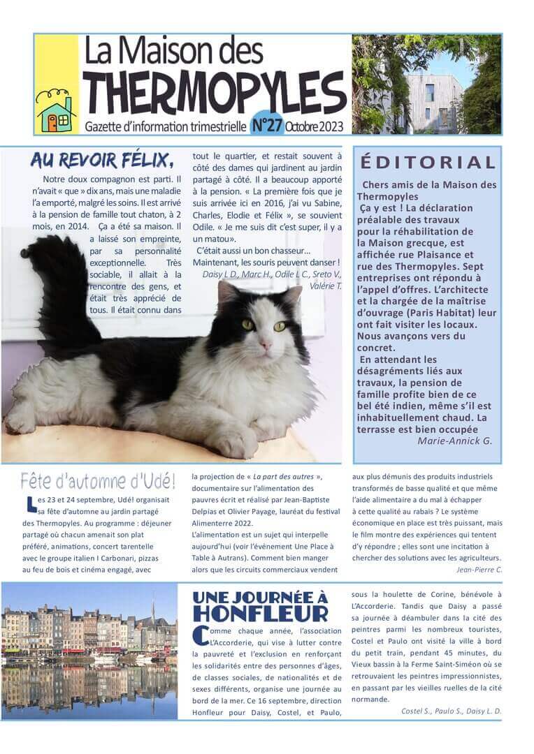 Gazette 27 | La Maison des Thermopyles