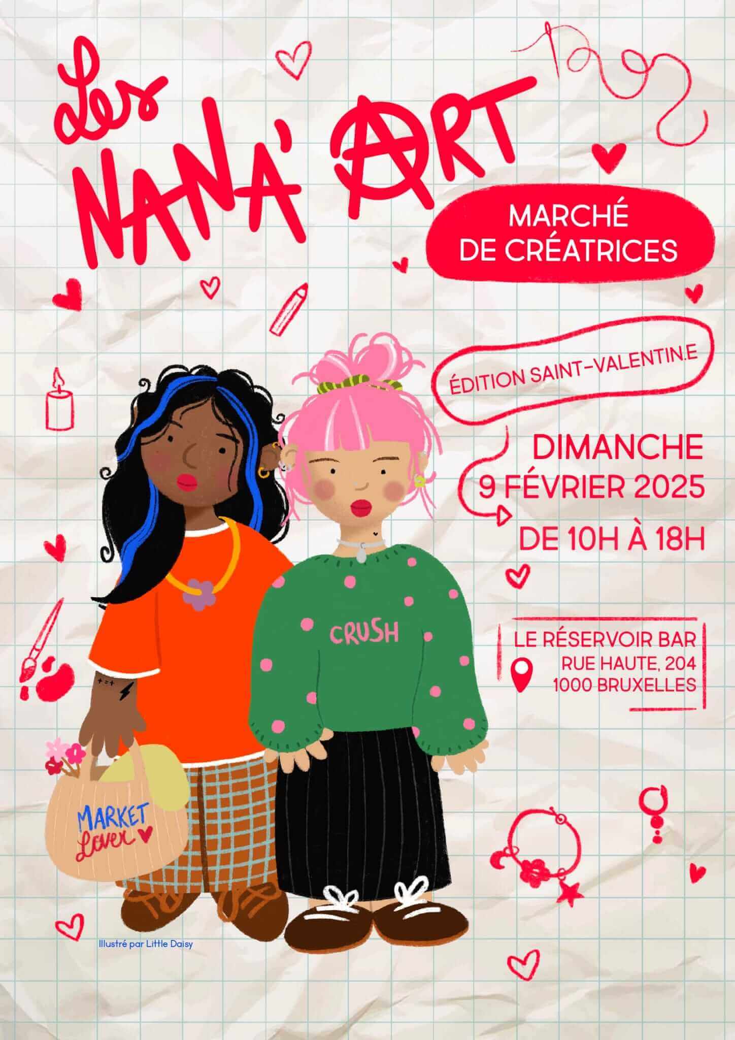 Marché les Nana'Art Edition Saint Valentin.e | Le Reservoir Bar