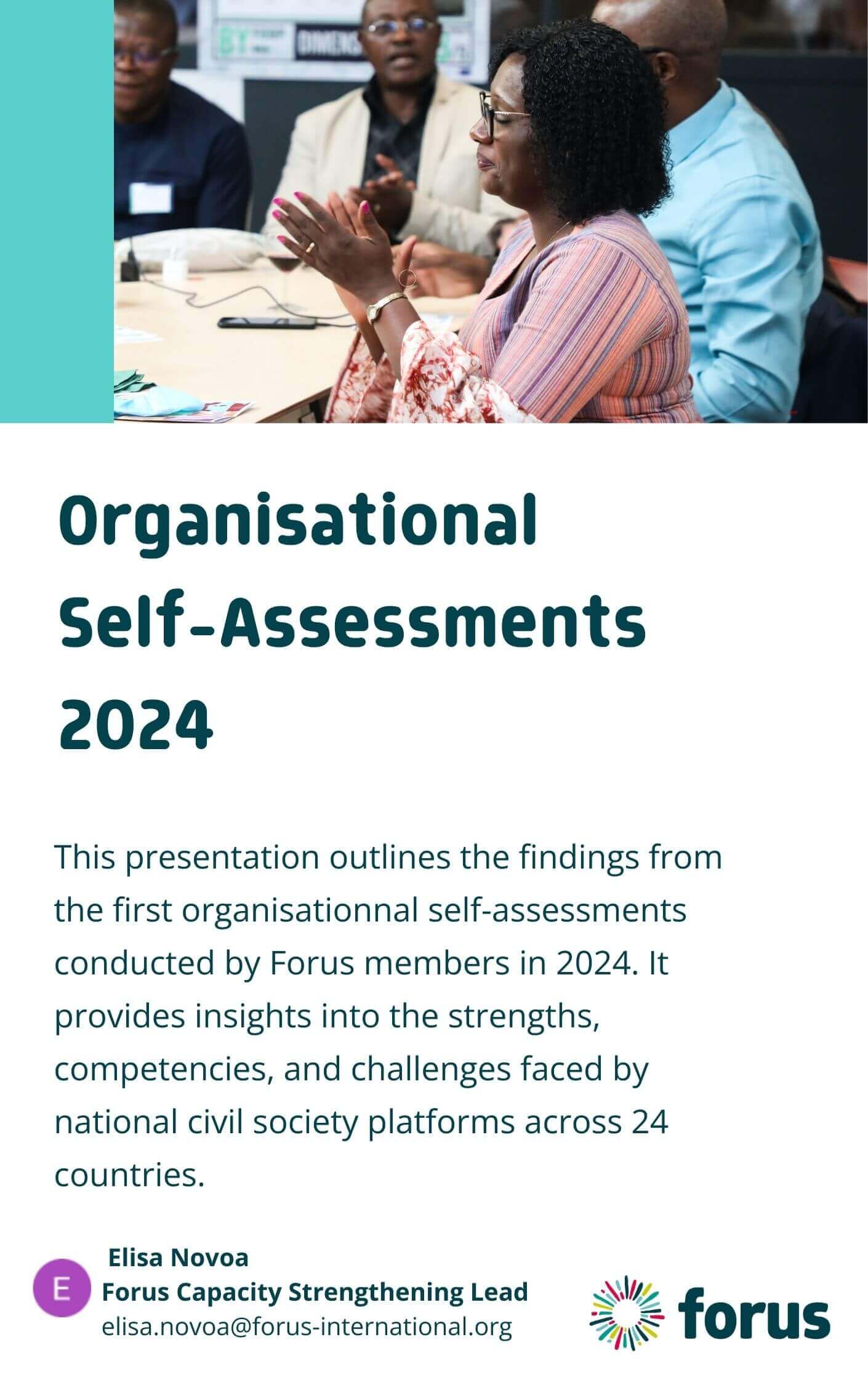 Organisational Self-Assessments 2024 | Forus