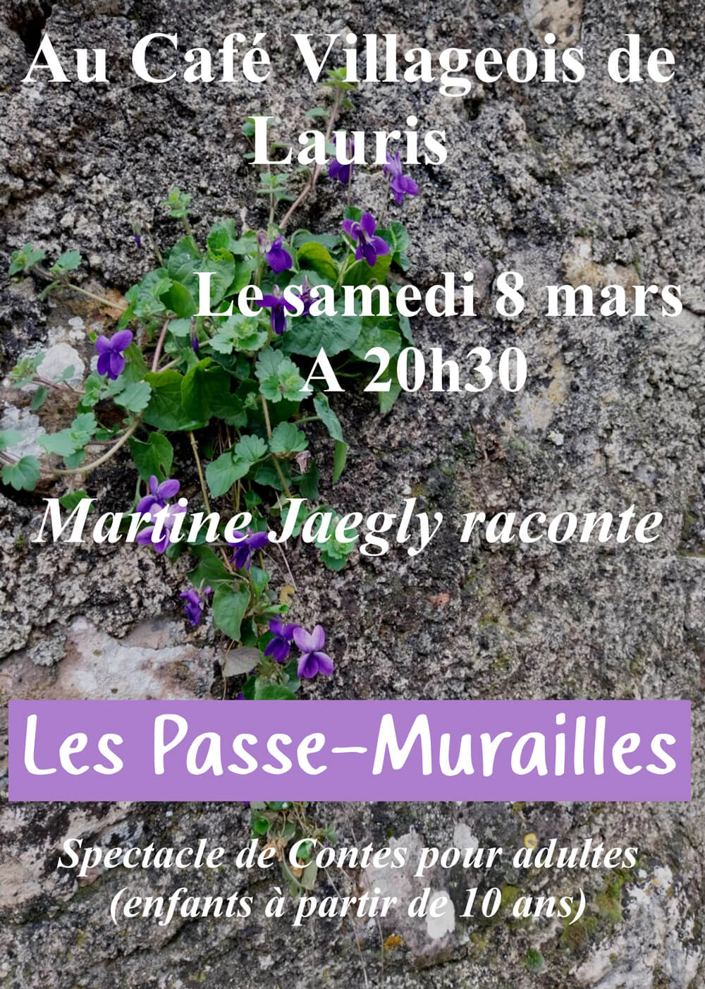 Spectacle « Les Passe-murailles » (conte adultes) | Au Maquis