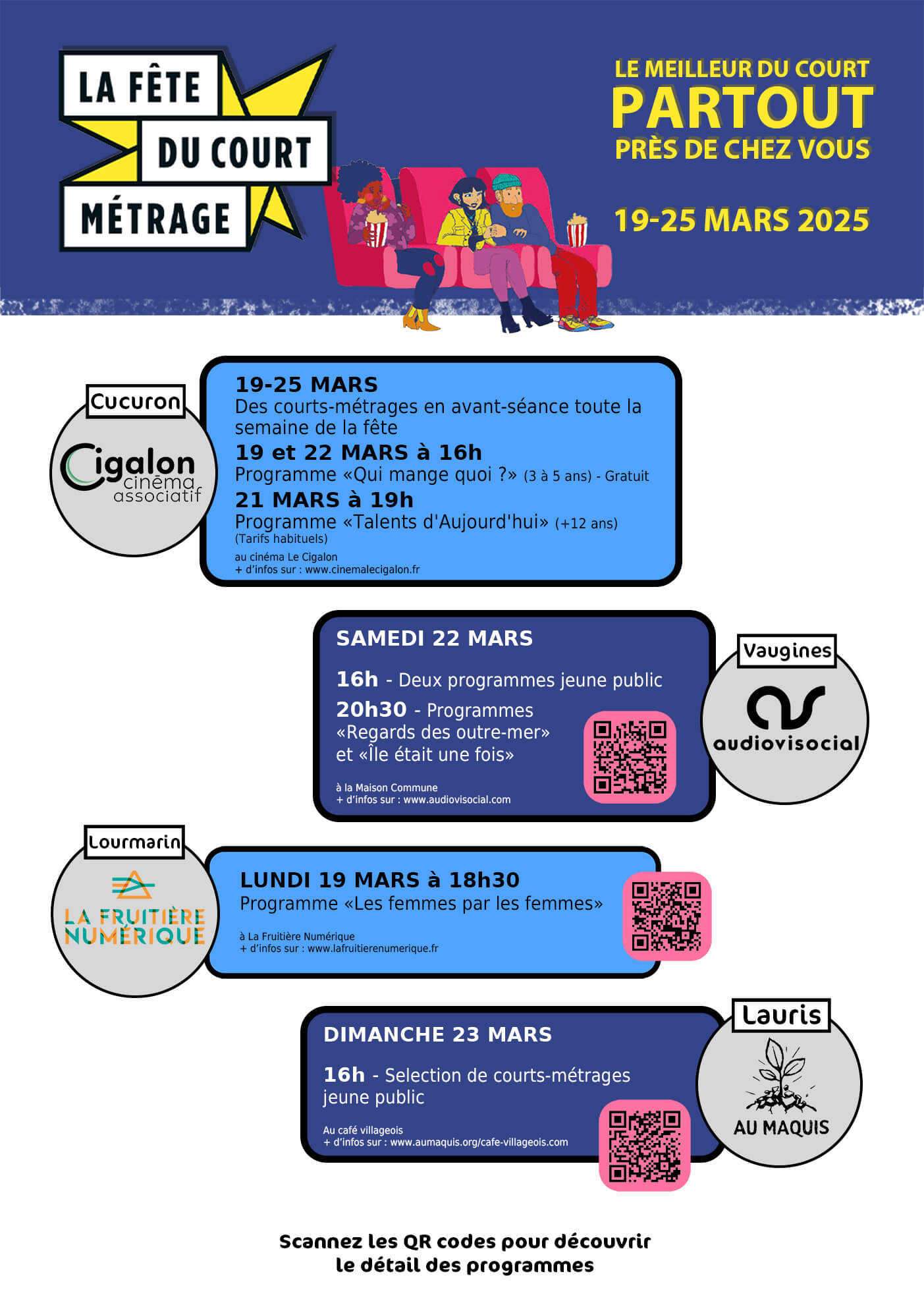 Gouter partagé et fête du court métrage (jeune public et jeunesse) | Au Maquis