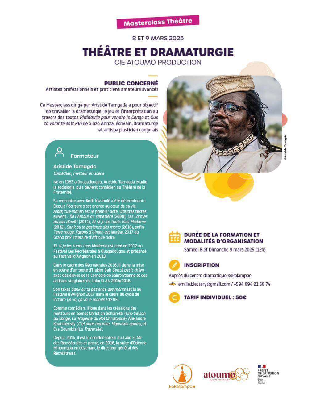 Masterclass Théâtre et Dramaturgie | Atoumo Prod