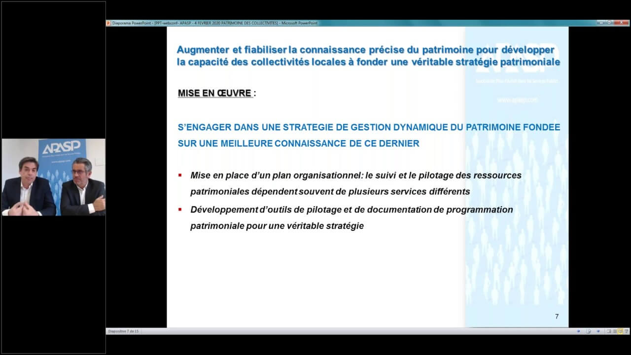 WebConférence APASP - 04/02/2020 - Patrimoine des collectivités