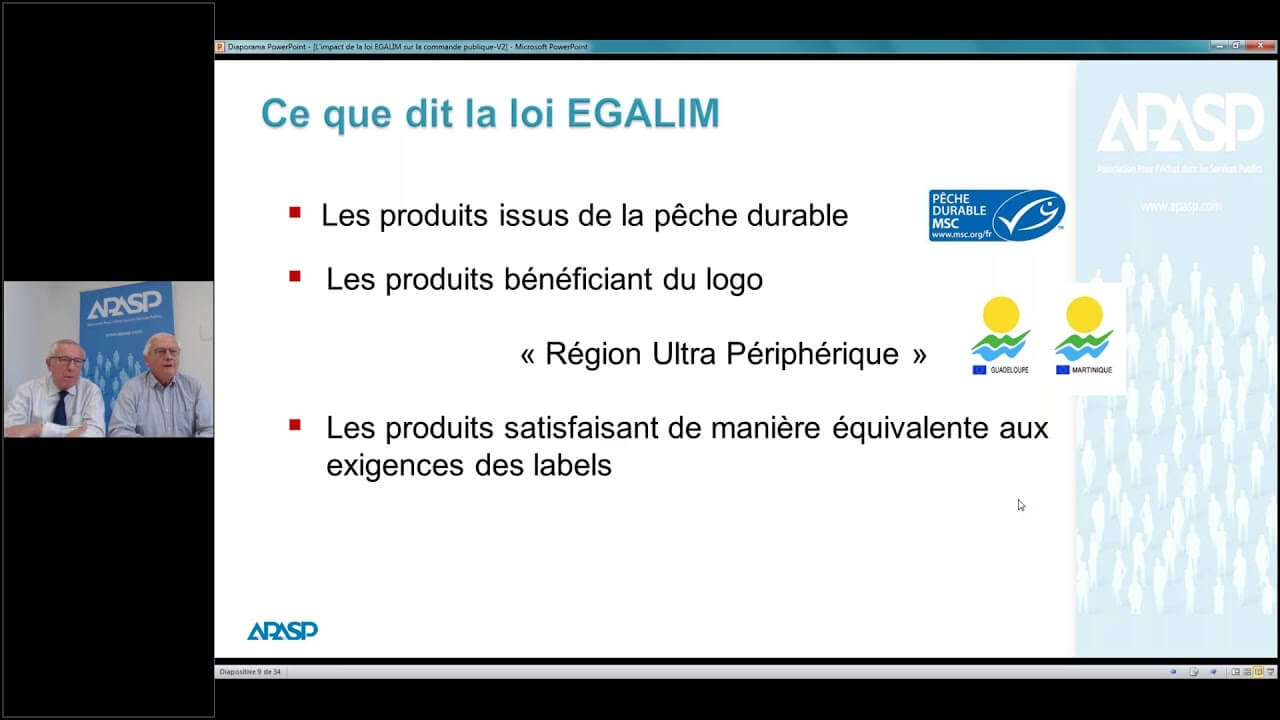 Web Conférence APASP - 13/06/2019 - L'impact de la loi EGALIM sur la restauration collective