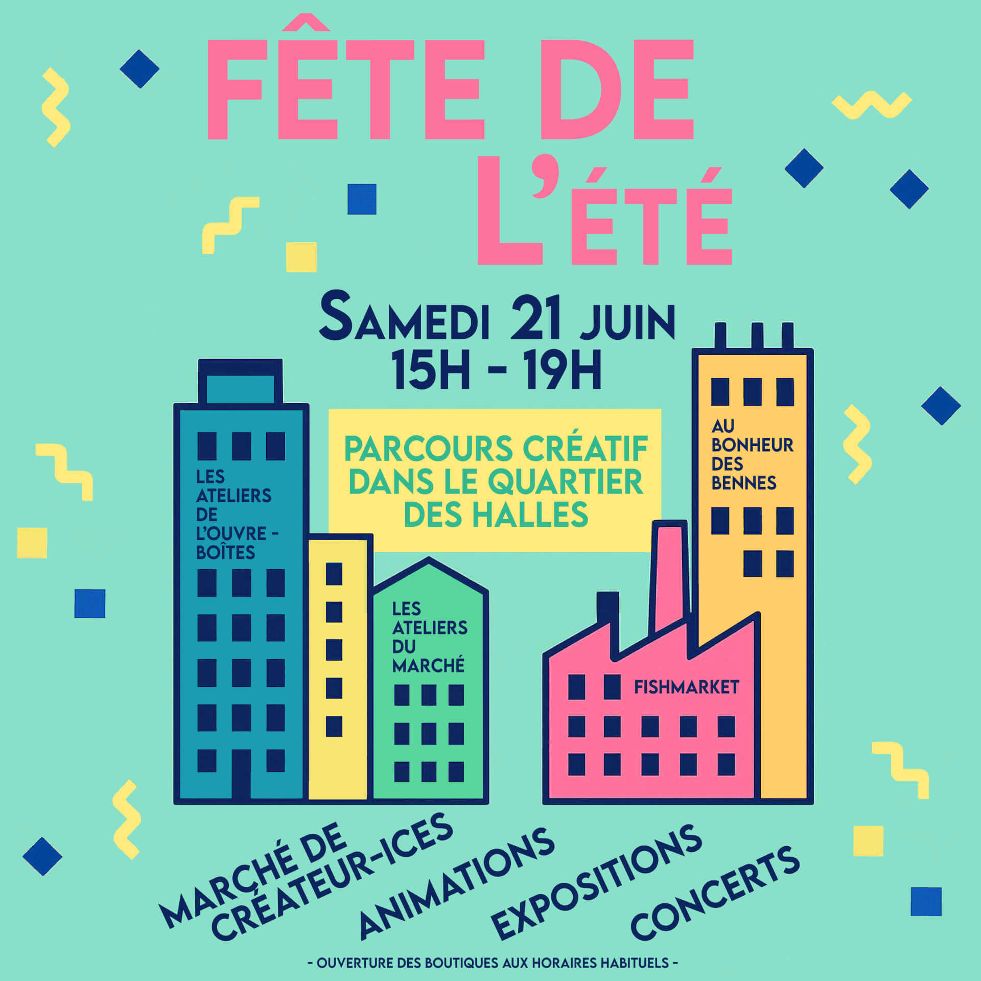 Fête de l'été - quartier des Halles | Au Bonheur des Bennes - recyclerie de l'estuaire