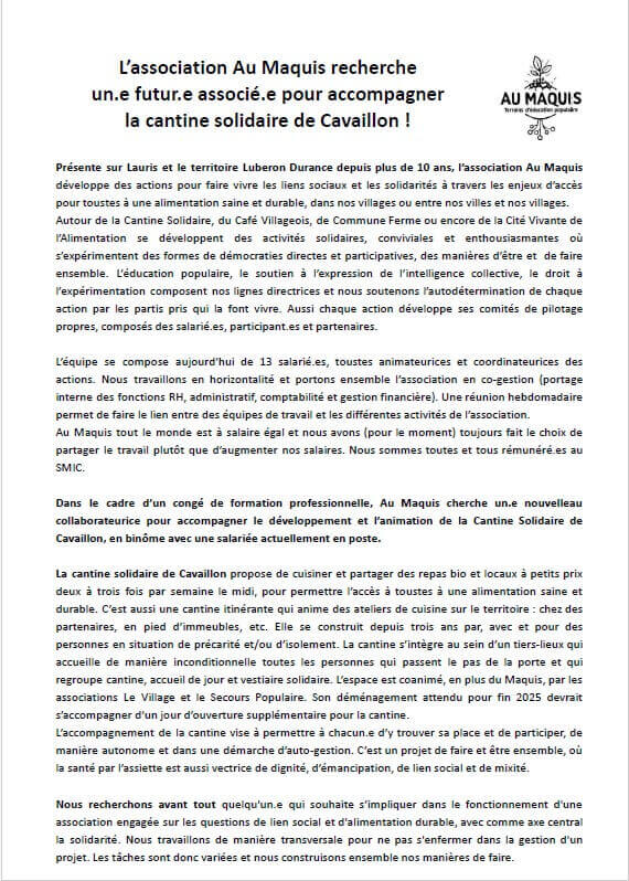 Recrutement Au Maquis | Au Maquis