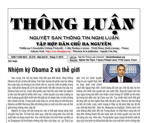 Thông Luận số 274-2012 | Vietnam Fraternité