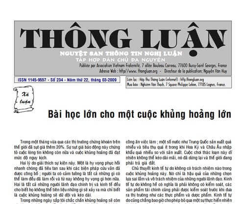 Thông Luận số 234-2009 | Vietnam Fraternité