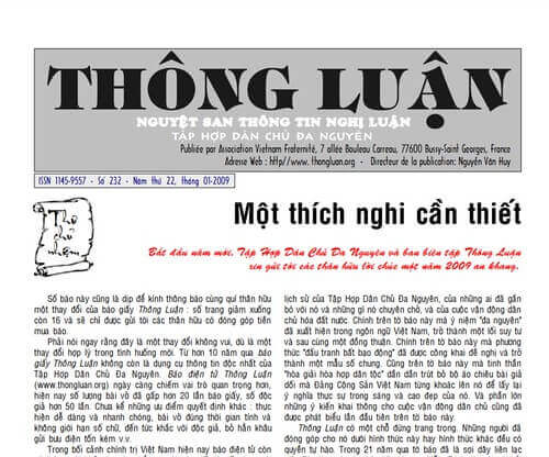 Thông Luận số 232-2009 | Vietnam Fraternité