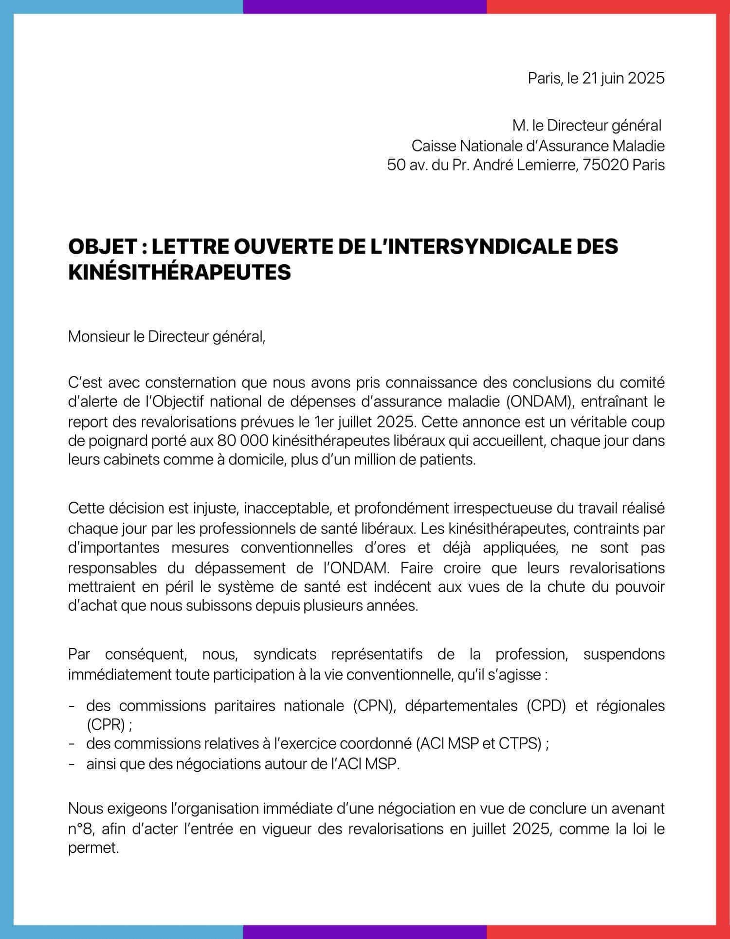 Alizé - Syndicat de kinésithérapeutes