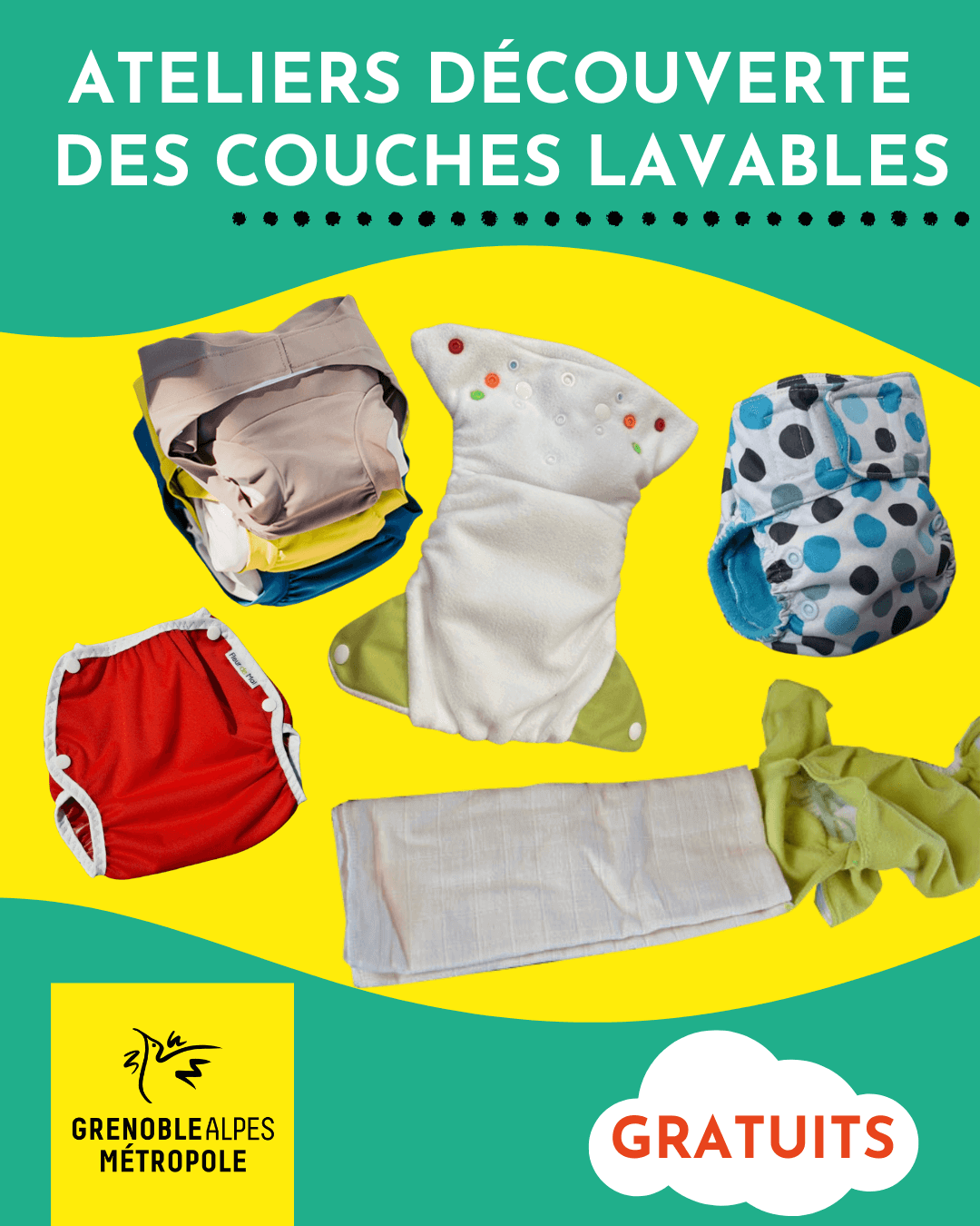 ATELIERS DÉCOUVERTES ET KITS DE COUCHES LAVABLES GRATUITS | Tohu Bohu