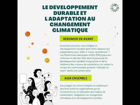 RRC Chapitre 8 - Le développement durable et l'adaptation au changement climatique