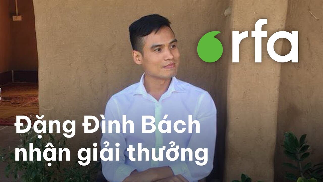Nhà hoạt động Đặng Đình Bách nhận giải thưởng quốc tế 30 ngàn USD