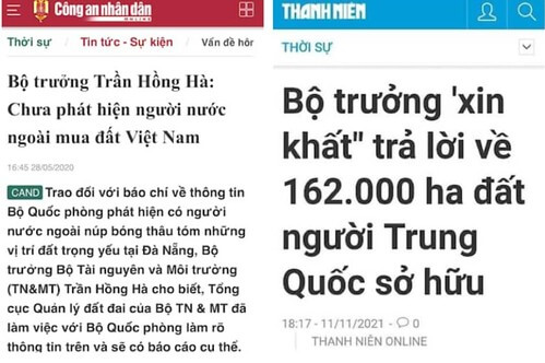 162.000 ha đất của Việt Nam do người Trung Quốc sở hữu | Vietnam Fraternité