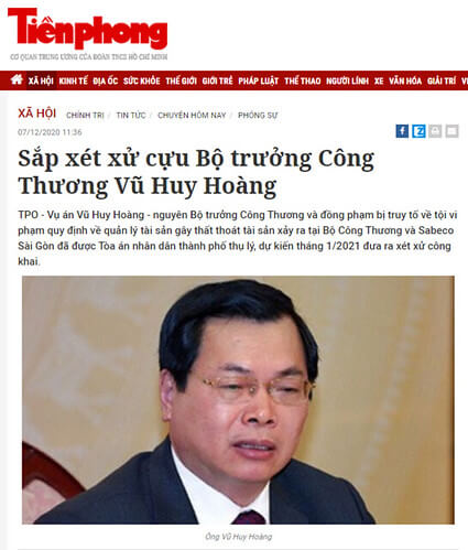 Vụ xét xử Vũ Huy Hoàng diễn ra ly kỳ như trong truyện phim | Vietnam Fraternité