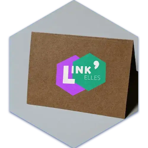 Carte de visite en bois | Link'Elles