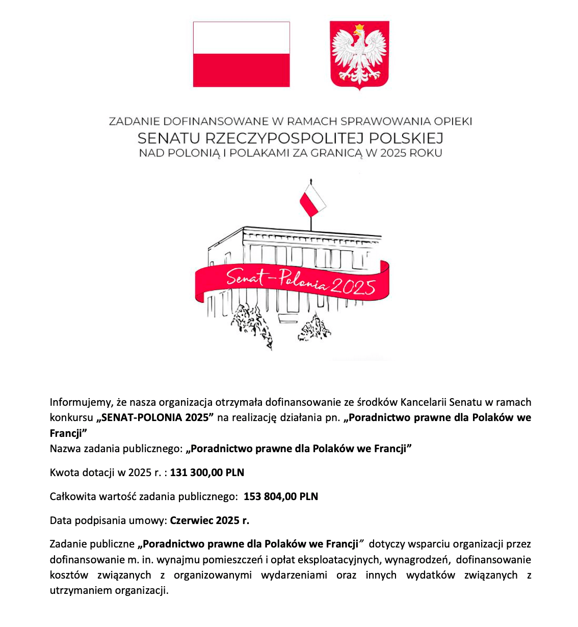 Parabole financée par le Sénat Polonais | Parabole