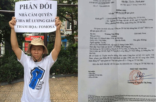 Nhà đấu tranh ôn hòa Trương Văn Dũng bị bắt tại Hà Nội | Vietnam Fraternité