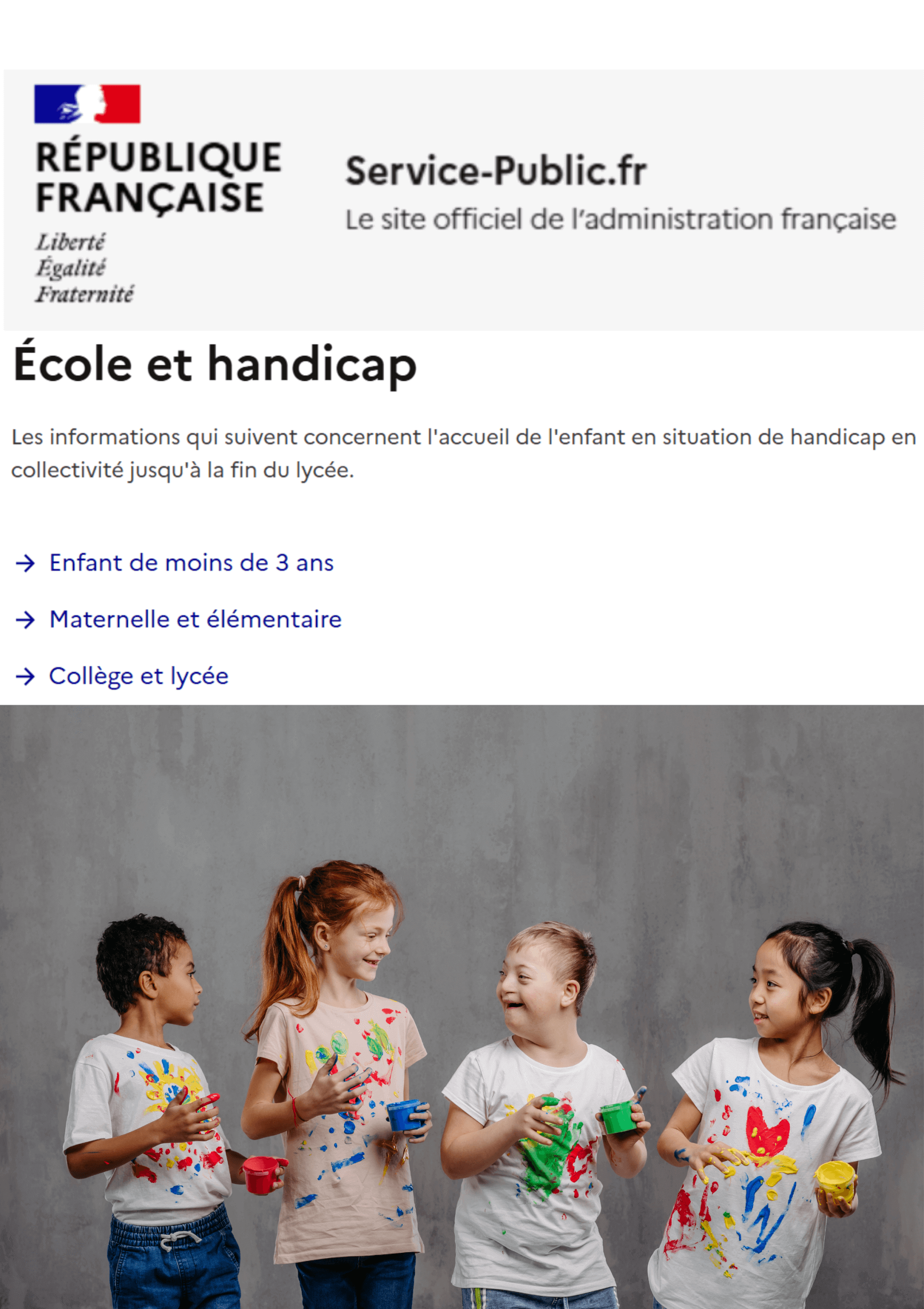 Informations sur la scolarisation | Trisomie 21 Nouvelle Aquitaine