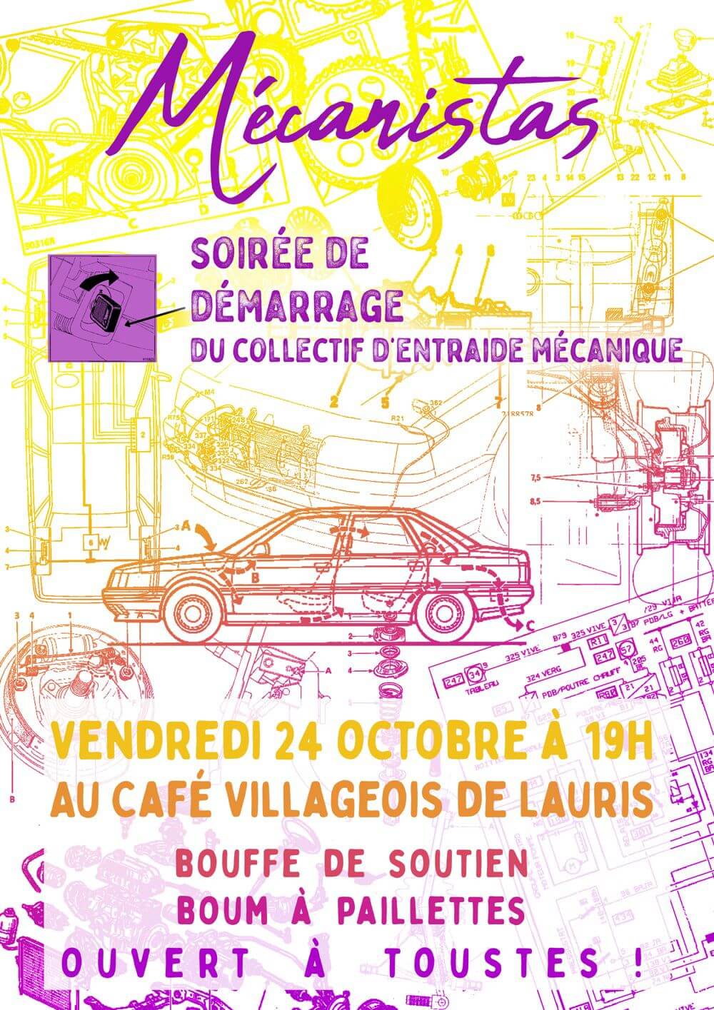 Soirée de soutien au futur garage autogéré  Les Mecanistas | Au Maquis