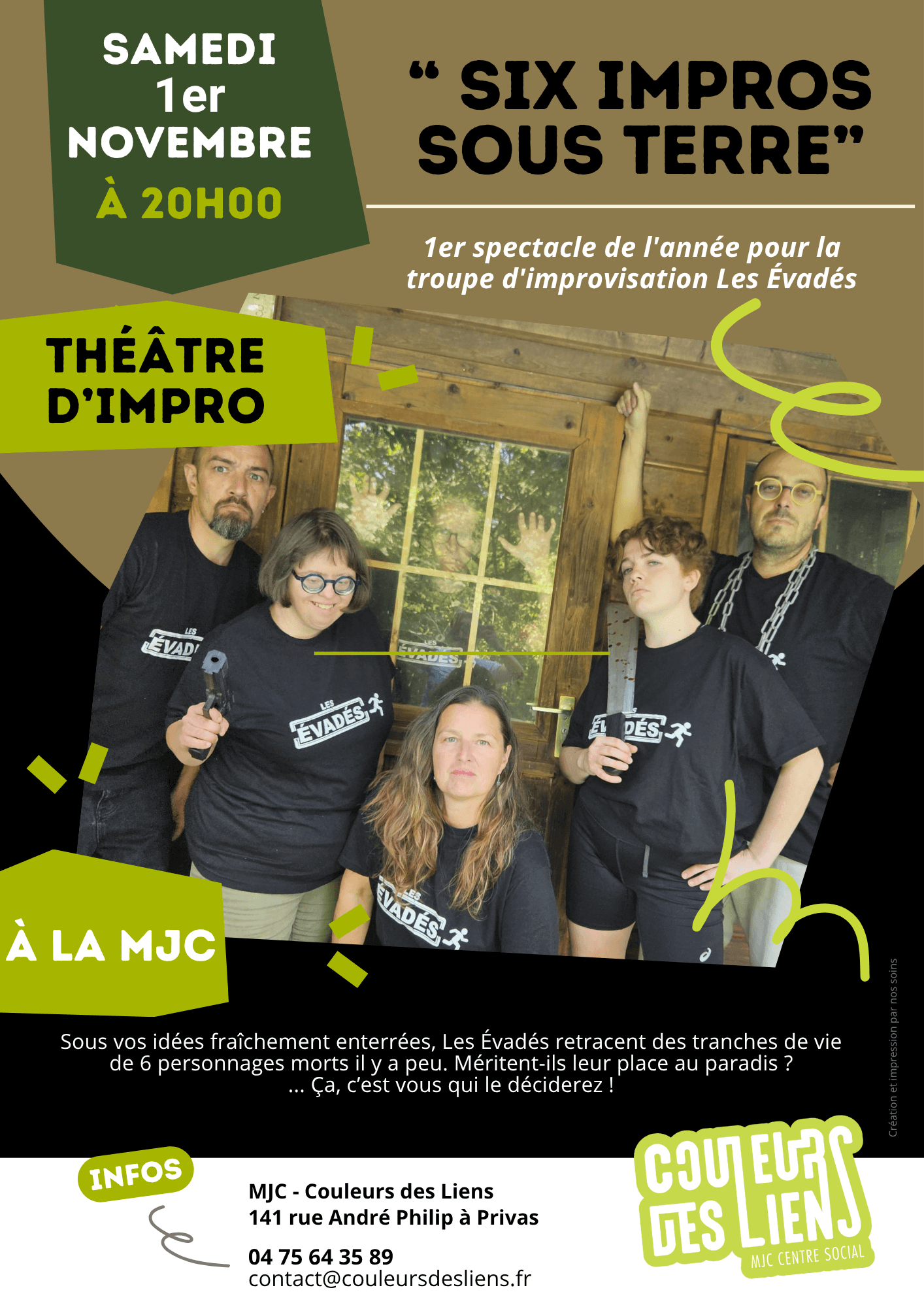 Spectacle d'impro - Les Évadés | Couleurs des Liens