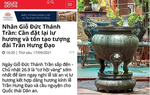 Lư hương tượng đài Đức Thánh Trần là năng lượng của lòng dân | Vietnam Fraternité