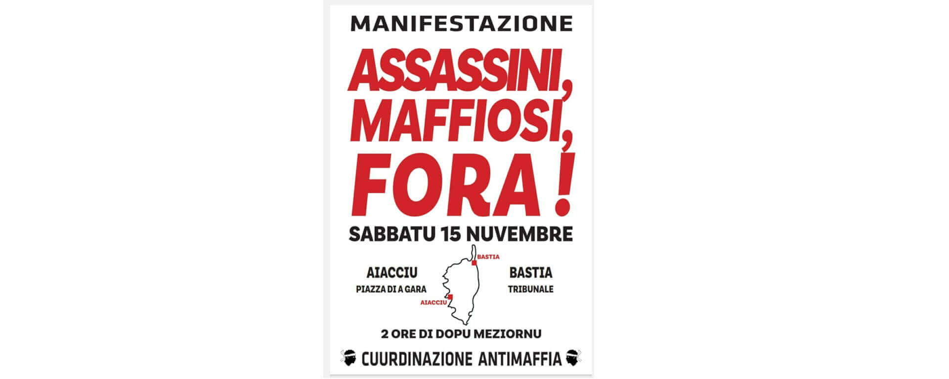 Participation aux manifestations anti-mafia du 15/11/2025 | Per a Pace