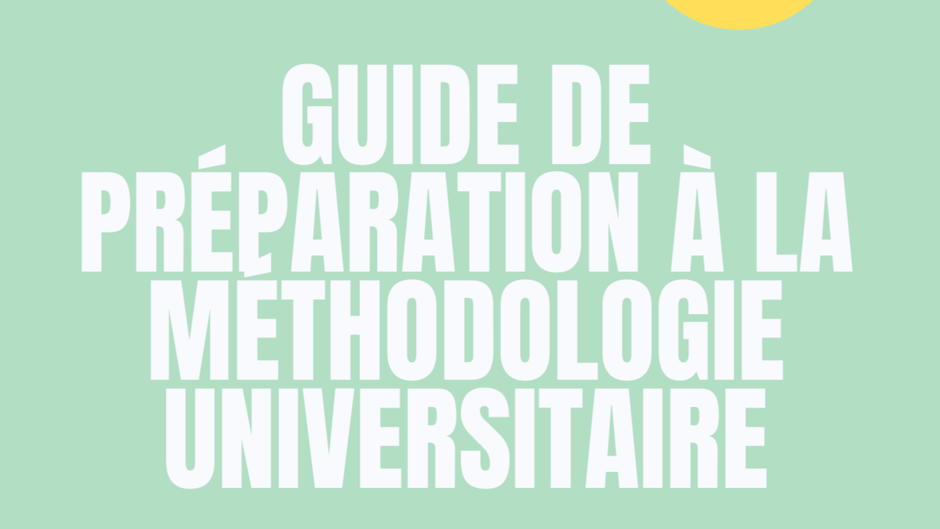 Se préparer à la méthodologie universitaire | UNI-R
