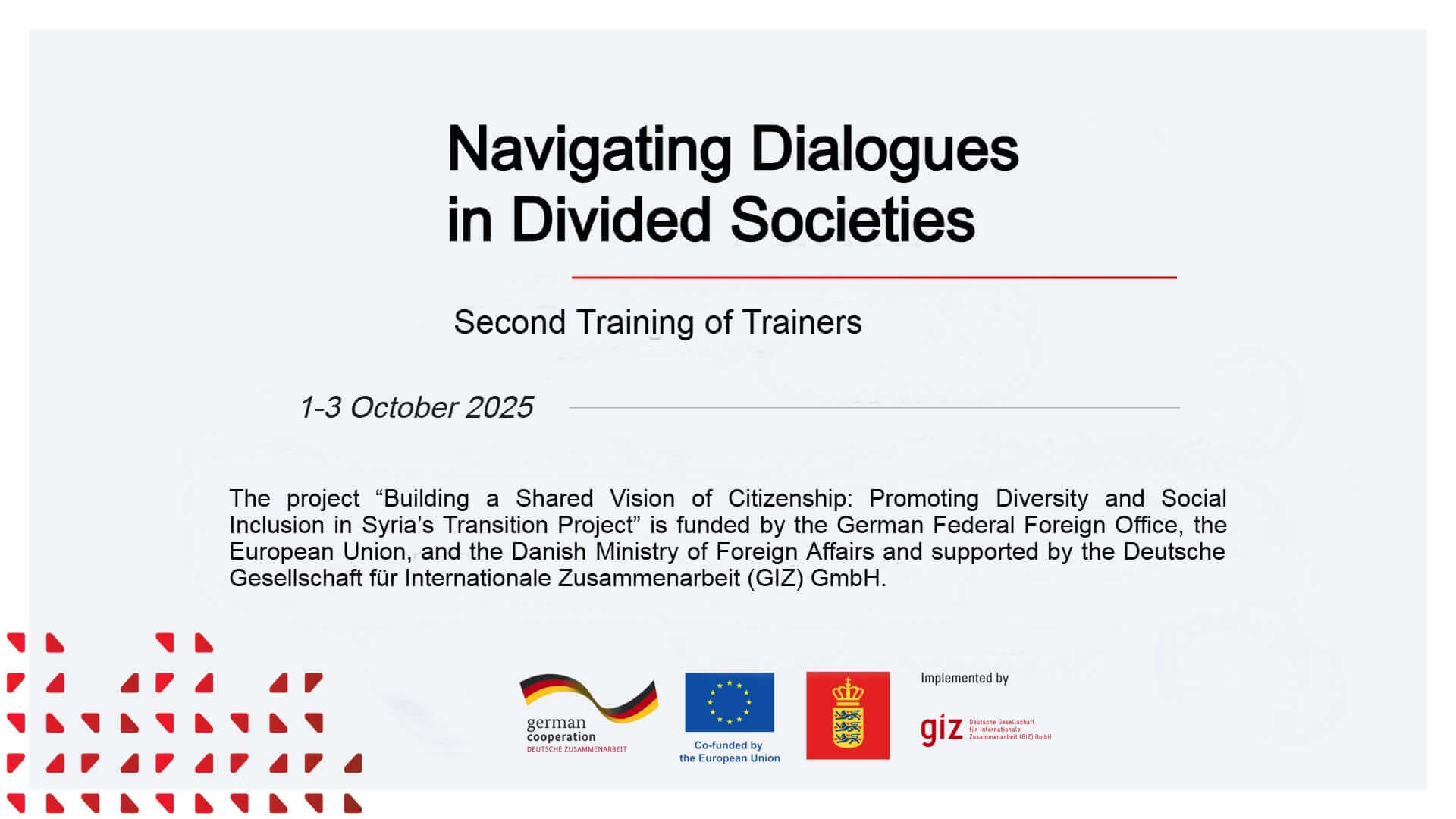 Second Training of Trainers: Navigating Dialogues in Divided Societies | EFI - EuroMed Feminist Initiative