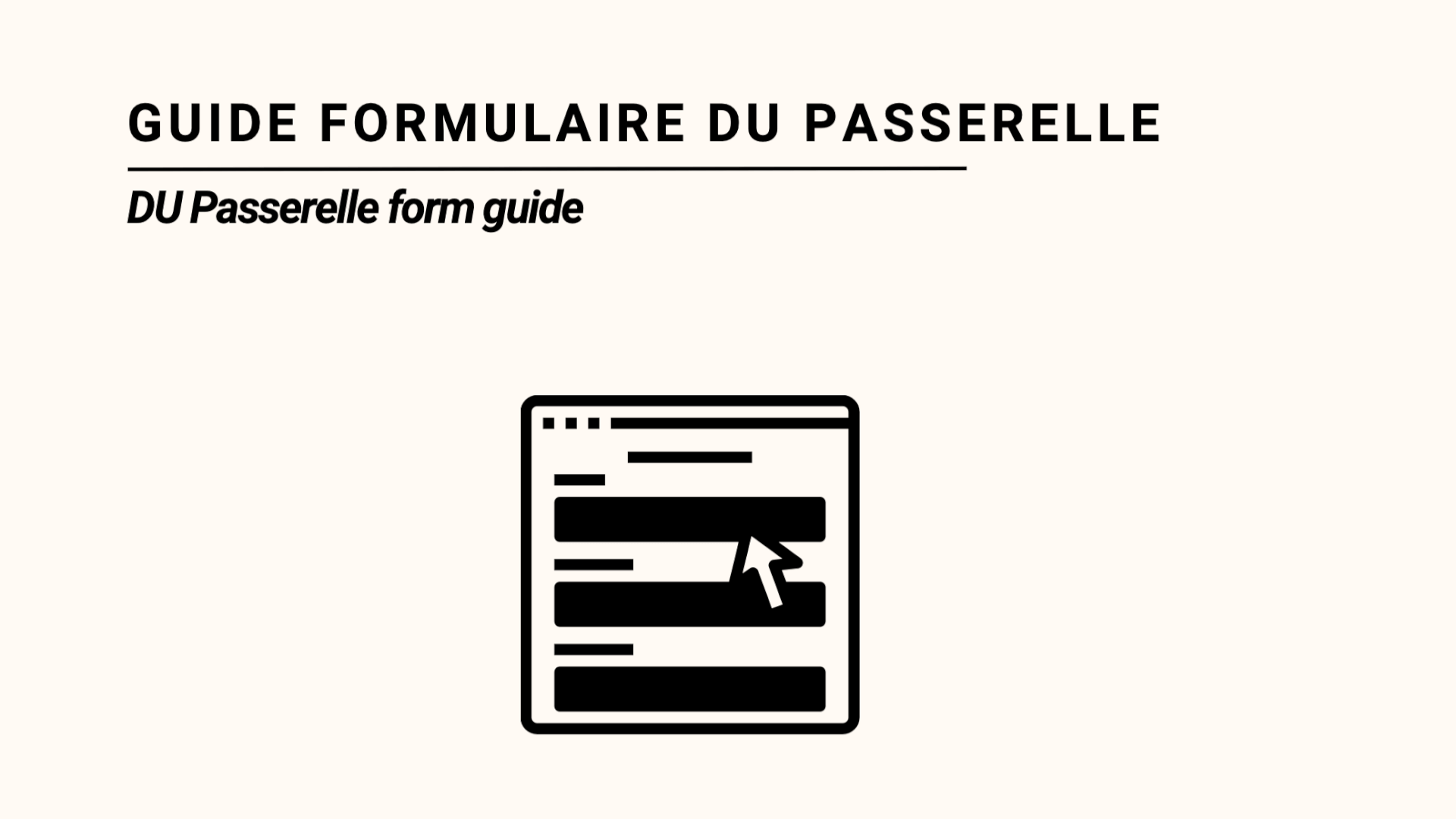 Candidater en DU Passerelle | UNI-R