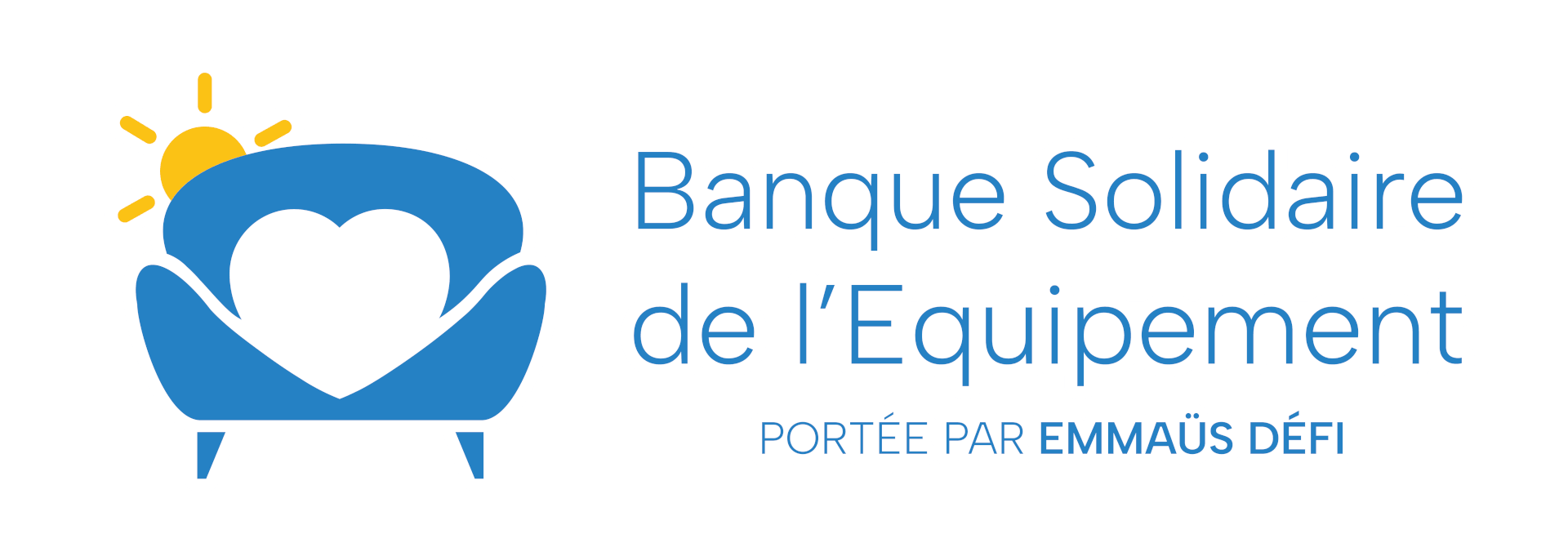 Logo BSE allongé couleur avec contour | Emmaüs Défi