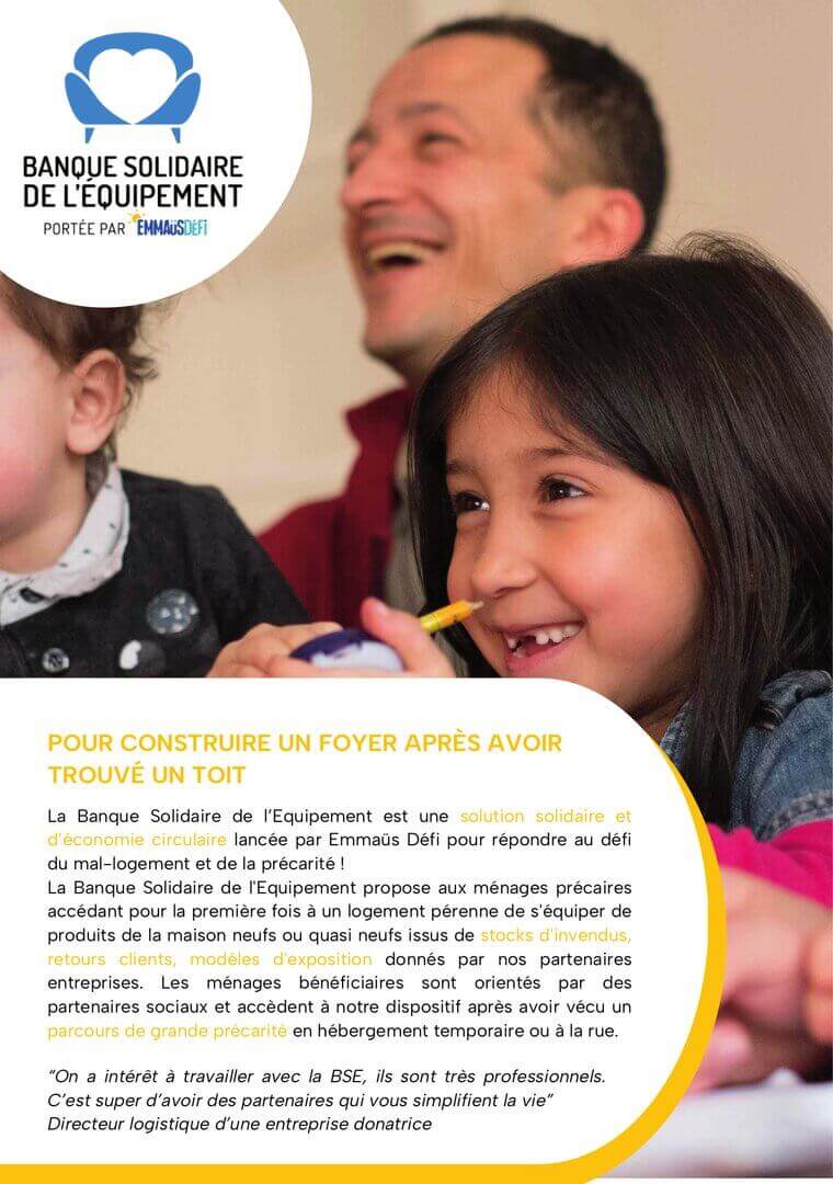 Flyer de présentation BSE | Emmaüs Défi