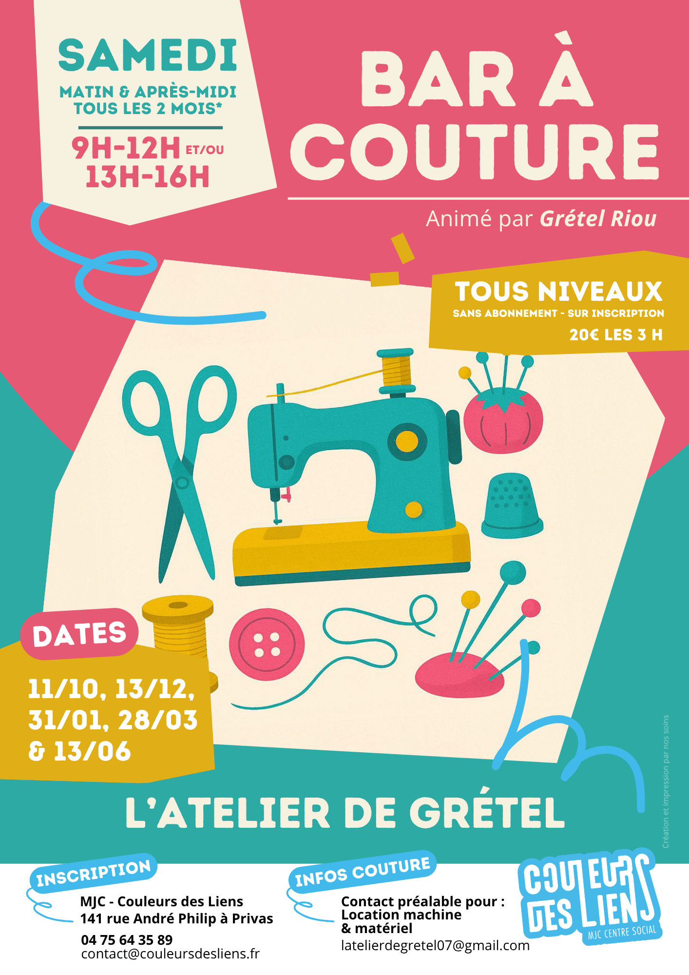 Bar à couture | Couleurs des Liens