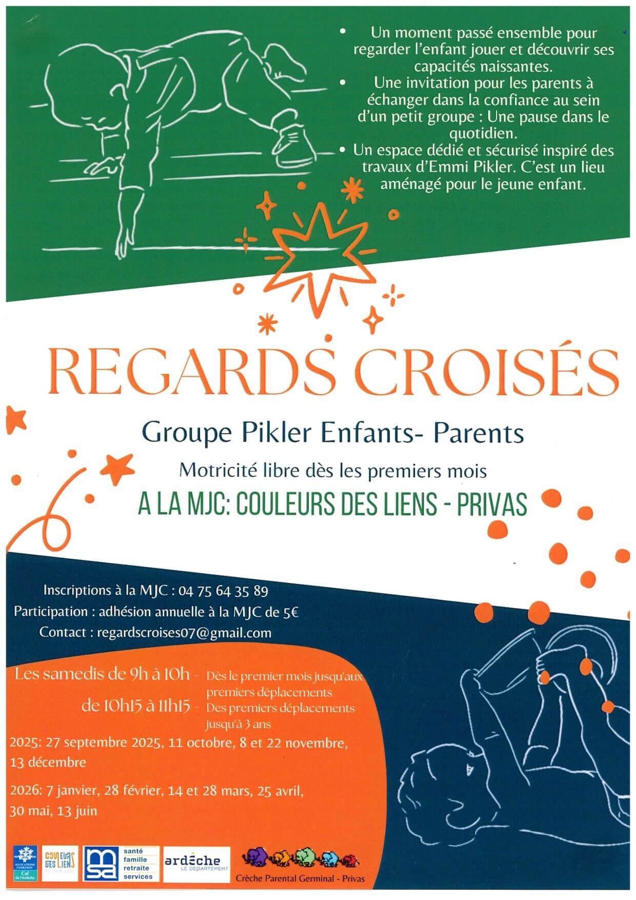 "Regards croisés" : groupe Pikler parents-enfants, motricité libre | Couleurs des Liens