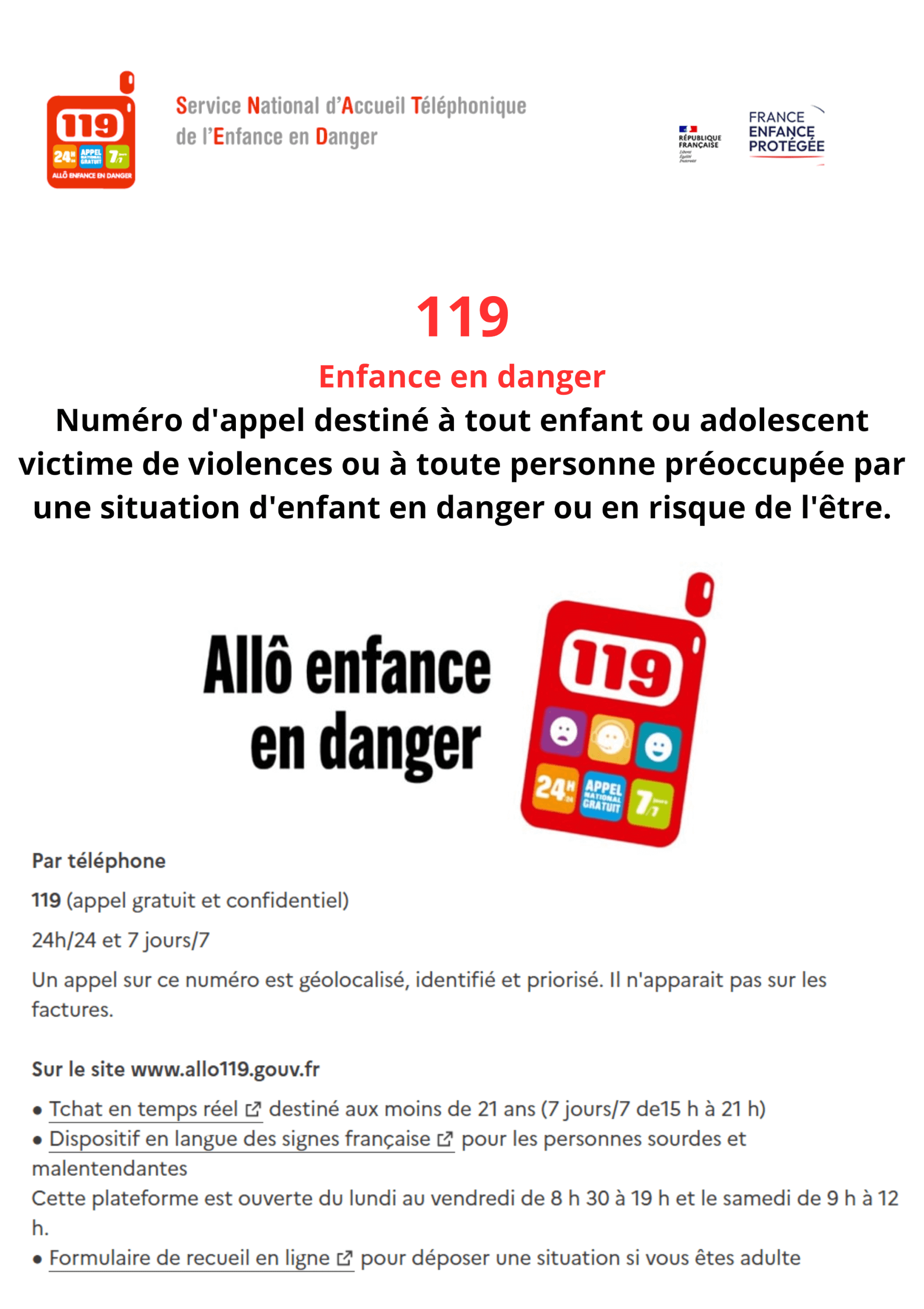 119 : enfance en danger | Trisomie 21 Nouvelle Aquitaine