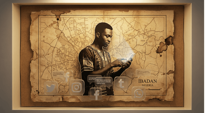 Illustration: A visual representation of Adewale on the Map showing Ibadan, where he is based | Forus