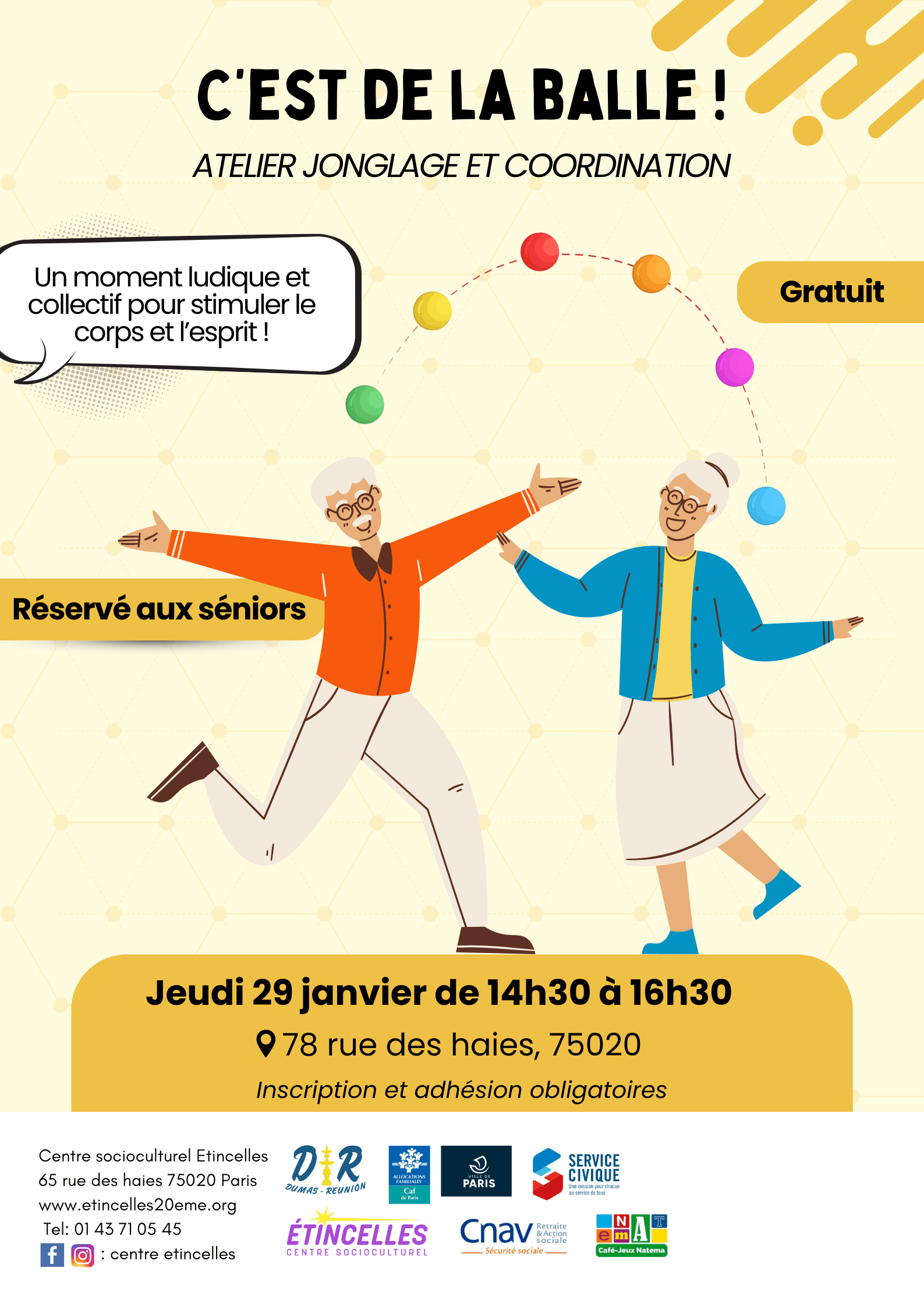 Atelier jonglage  et coordination | Etincelles