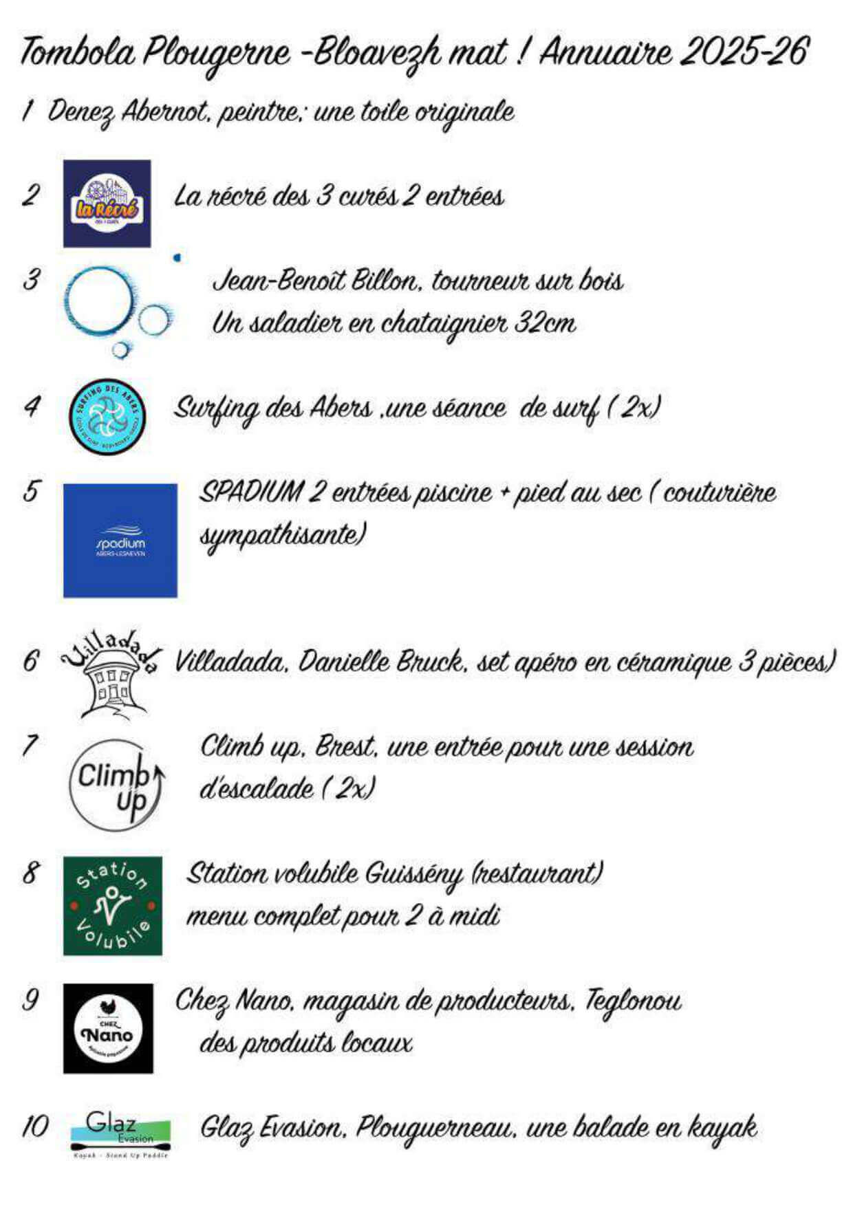 Tombola | Skoazell Diwan Plougerne