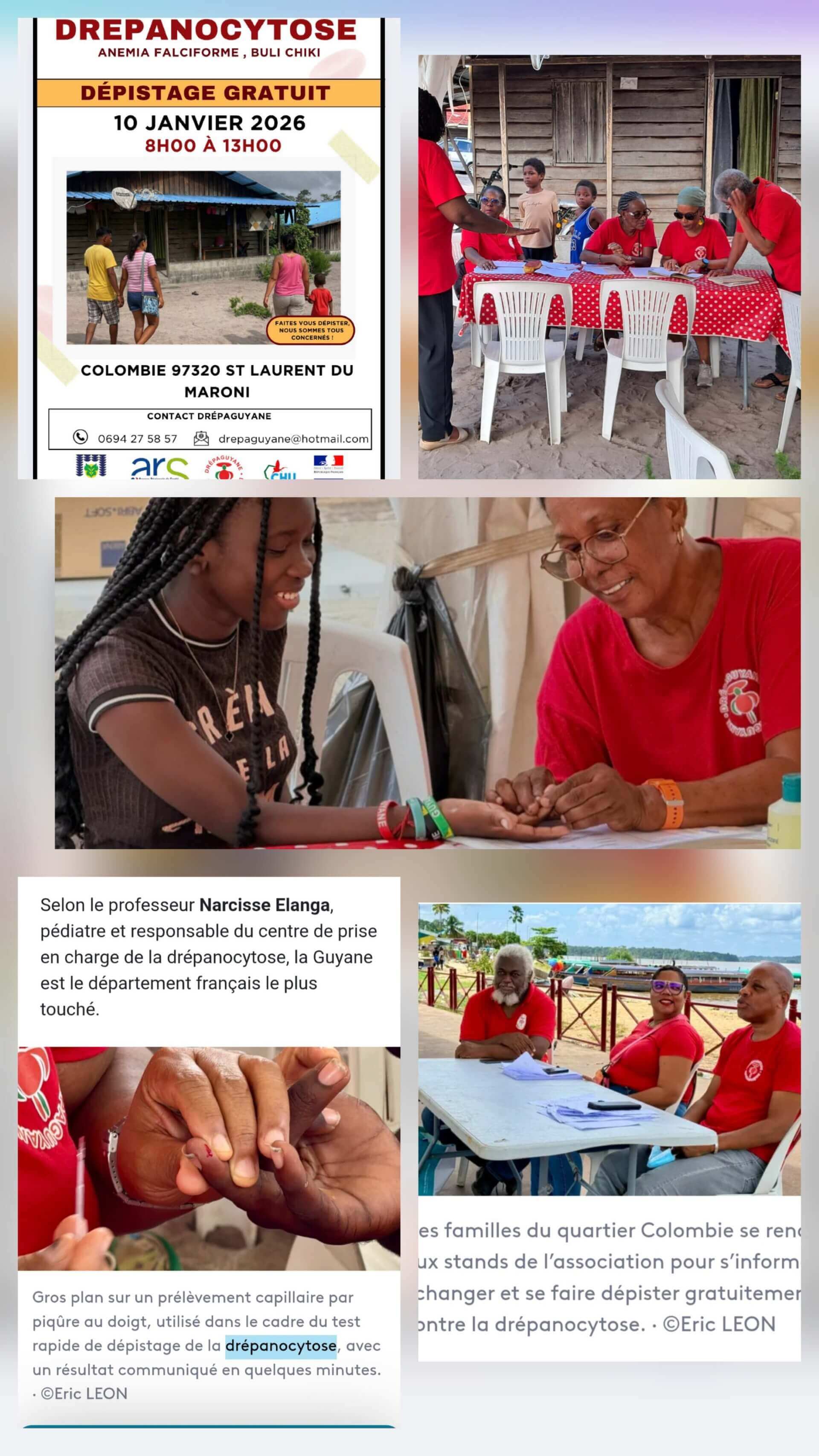 Dépistage gratuit à Saint-Laurent du Maroni "quartier Colombie" | DrepaGuyane