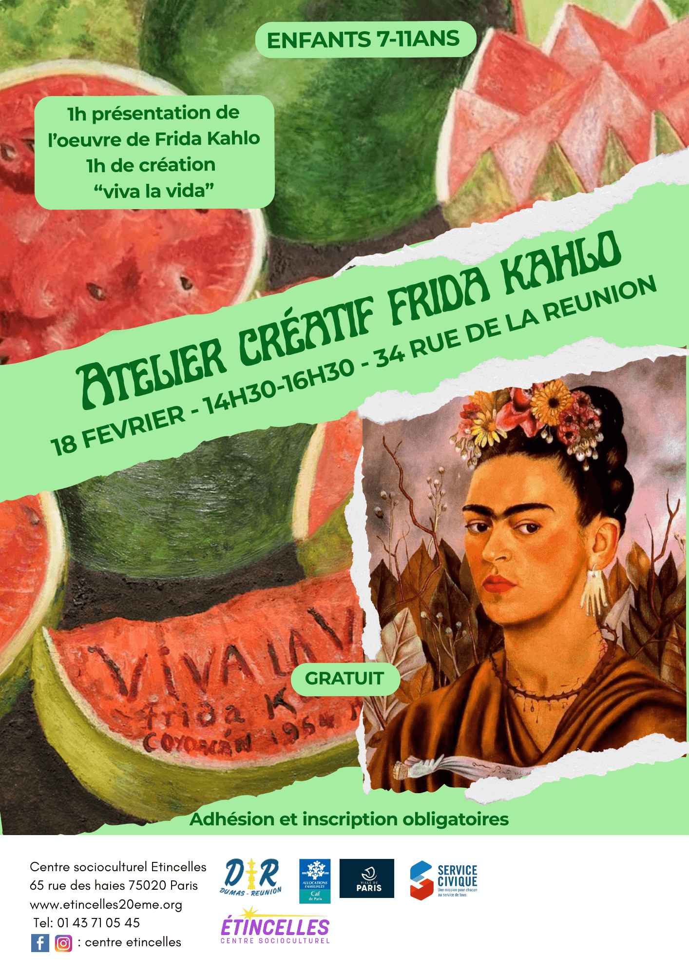 Atelier créatif Frida Kahlo | Etincelles