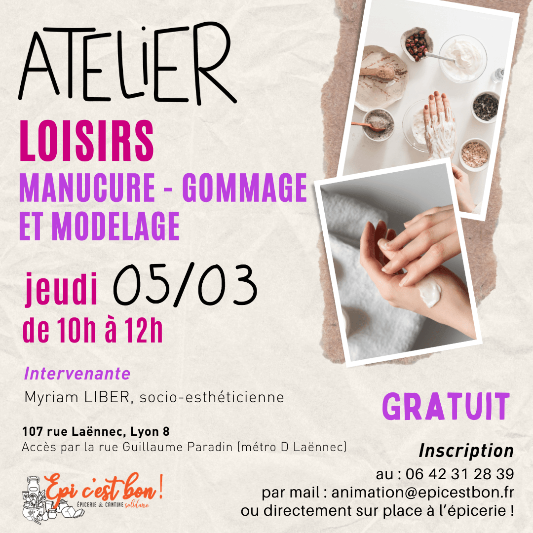 Atelier beauté : manucure | Epi c'est bon