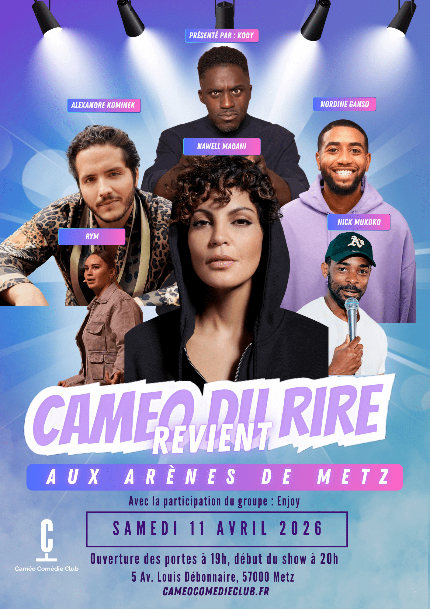 Cameo du Rire 2 -Nawell Madani / Nordine Ganso / Alexandre Kominek / Nick Mukoko / Rym – Présenté par KODY ! | Le Trac