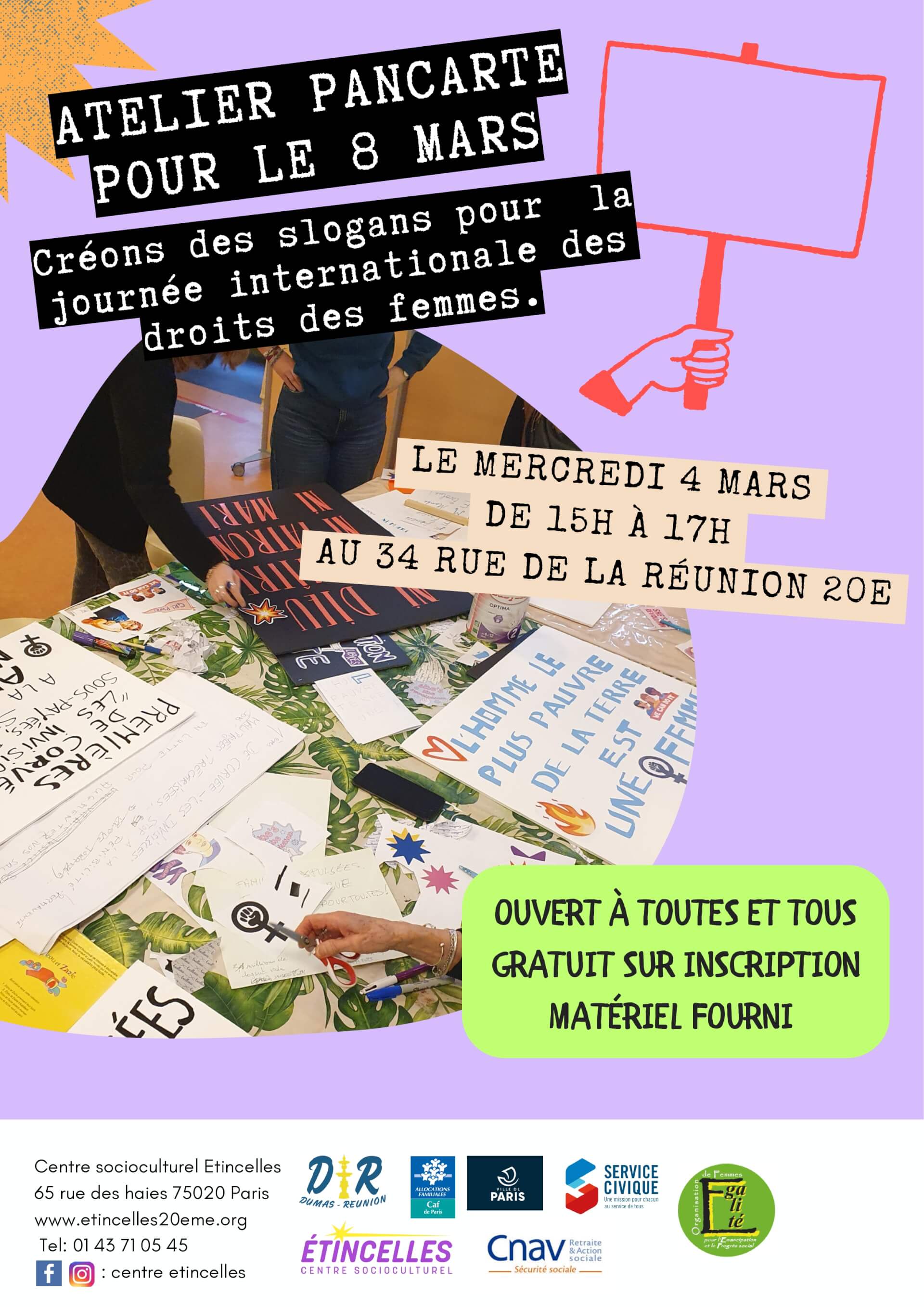 Atelier pancarte 🪧✊ | Etincelles