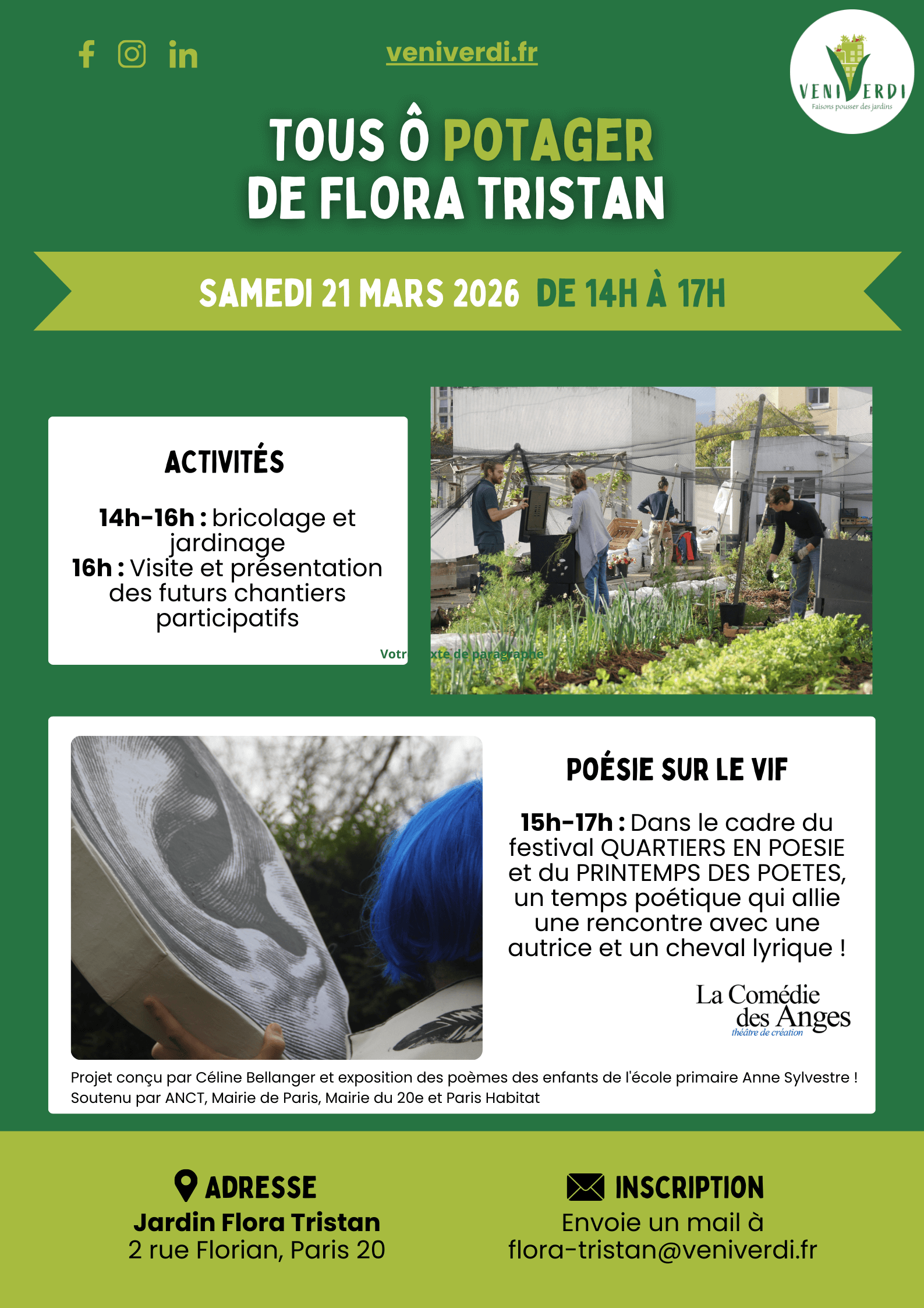 Tous Ô Potager - ateliers de jardinage et bricolage | Agenda du quartier