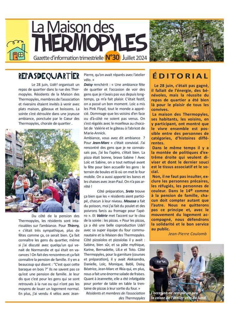 Gazette 30 | La Maison des Thermopyles