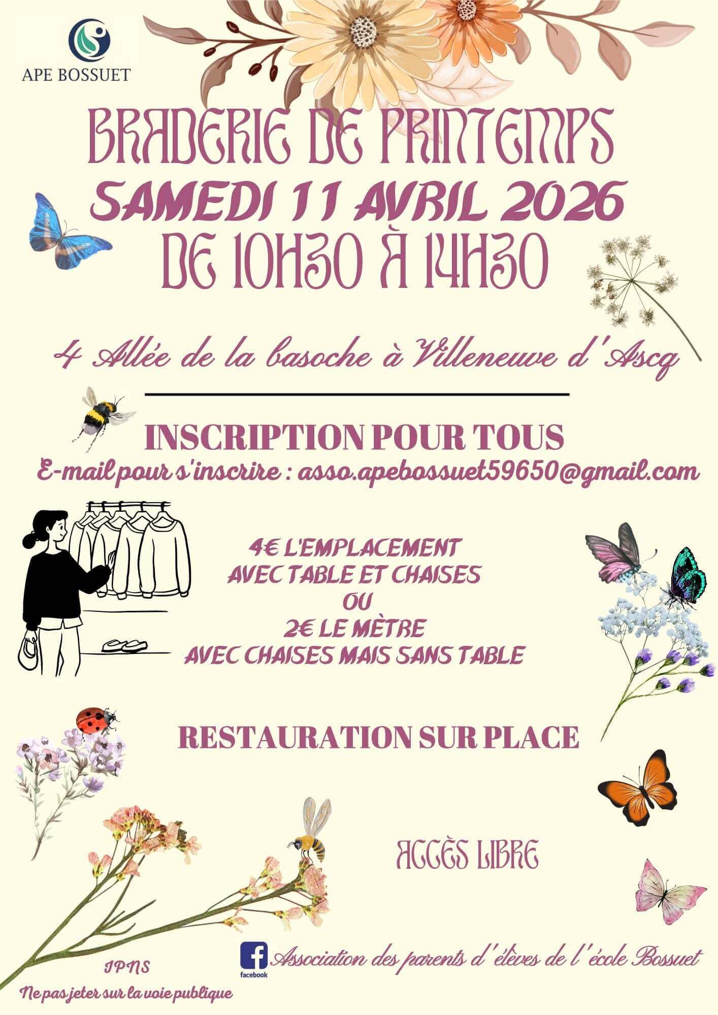 Braderie de printemps | Agenda du quartier