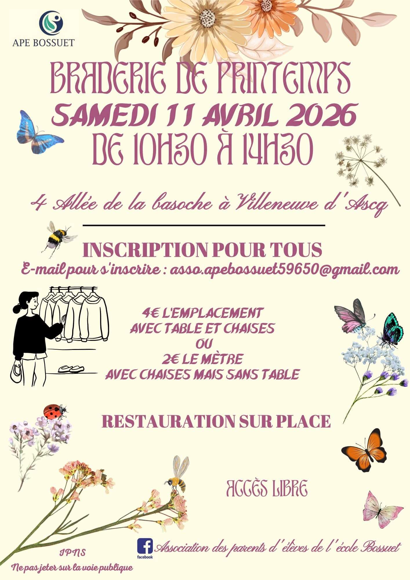 Braderie de printemps | Agenda du quartier
